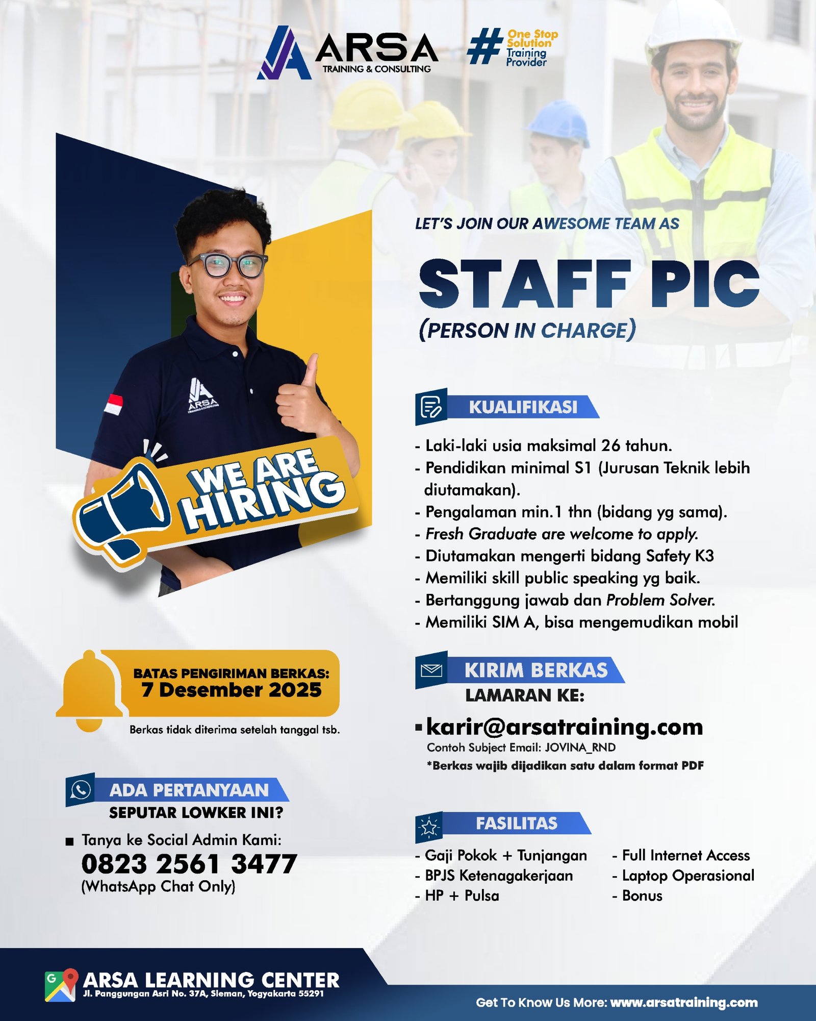 Flyer Loker Staff Telemarketing Sales