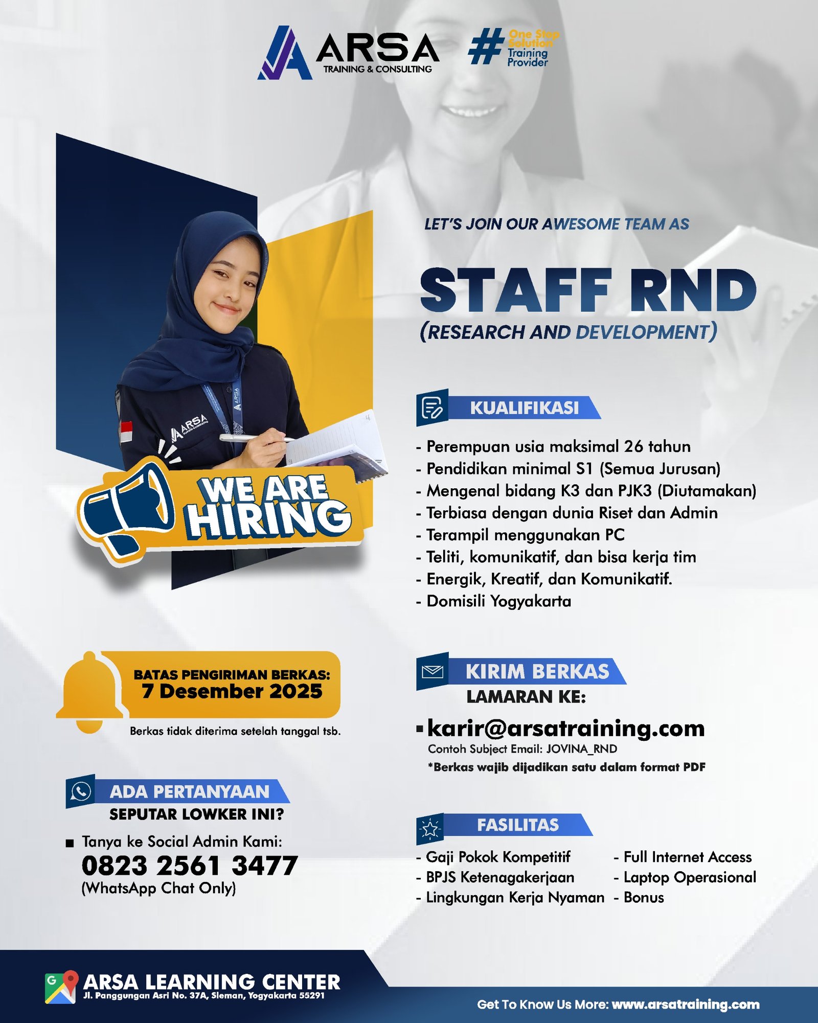 Flyer Loker Staff Telemarketing Sales